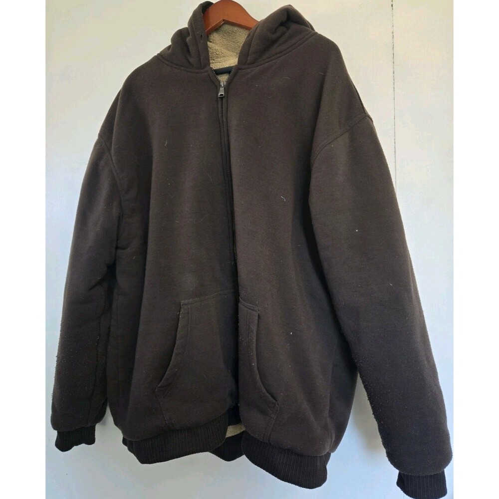 Mountain Ridge Explore Life Hoodie Mens 3XLT Sherpa Lined Winter‎ Brown Outdoor